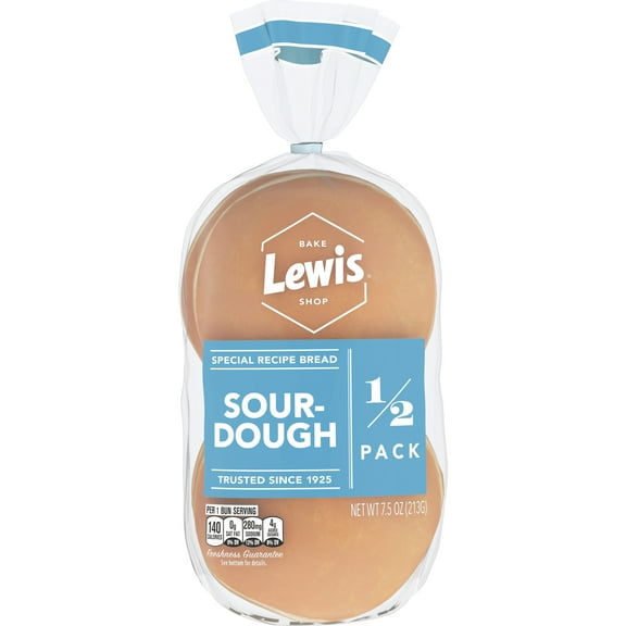 Lewis Bake Shop Sourdough Half Pack Burger Buns, 7.5 oz, 4 Count