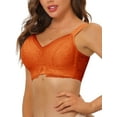 thumbnail image 4 of INSPIRE CHIC Women's Lace Minimizer Bralette U Back Full Coverage Wirefree Everyday Bras C 36 Orange Brown, 4 of 4