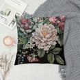 thumbnail image 2 of Qinduosi Watercolor Vintage Rose Decorative Throw Pillow Cover Case, Succulents Linen Outdoor Pillow Cases Square Standard Cushion Covers for Sofa Couch Bed Car, 2 of 5