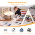 thumbnail image 3 of NAVINE Wooden Pikler Climbing Triangle, Foldable Ladder with Arch, Montessori Climber for Toddlers 18M-6Y, 3 of 8