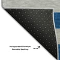 thumbnail image 3 of Addison Rugs Mayfield Washable Transitional Stripes Blue Round Rug, 8' x 8', 3 of 5