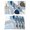 Blue, variant on Grey Boho Geometric Placemats Set of 4, Vintage Ethnic Abstract Lines Leaves Placemats for Dining Table, Place Mats for Kitchen Tabletop, Waterproof Wipeable Dining Table Mats Set