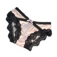 thumbnail image 2 of ZenCart Women's Lace Trim Panties Low Rise Stretch Briefs with Bow Silky Satin Bikini Underwear Ladies Underpants, 2 of 8