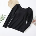 thumbnail image 3 of DuoJiaJ Women's Long Sleeve Thermal Underwear Lightweight Comfort Winter Tops Black L, 3 of 3