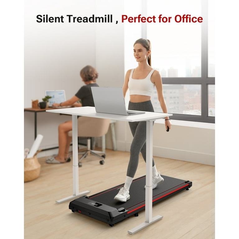 Dpforest Walking pad ,0.6-3.8 MPH 2 in 1 Walking Treadmill Under Desk with  powerful and quiet 2.5HP motor for Home Office(White)