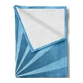 thumbnail image 2 of Vintage Blue Soft Flannel Fleece Blanket, Hypnotic Radial Pattern with Blue Ombre Style Colored Striped Pattern, Cozy Plush for Indoor and Outdoor Use, 50" x 70", Blue and Pale Blue, by Ambesonne, 2 of 5