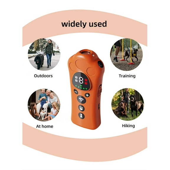 Dog repeller with nine adjustable levels, ultrasonic three-head dog training device, barking stopper to repel dogs