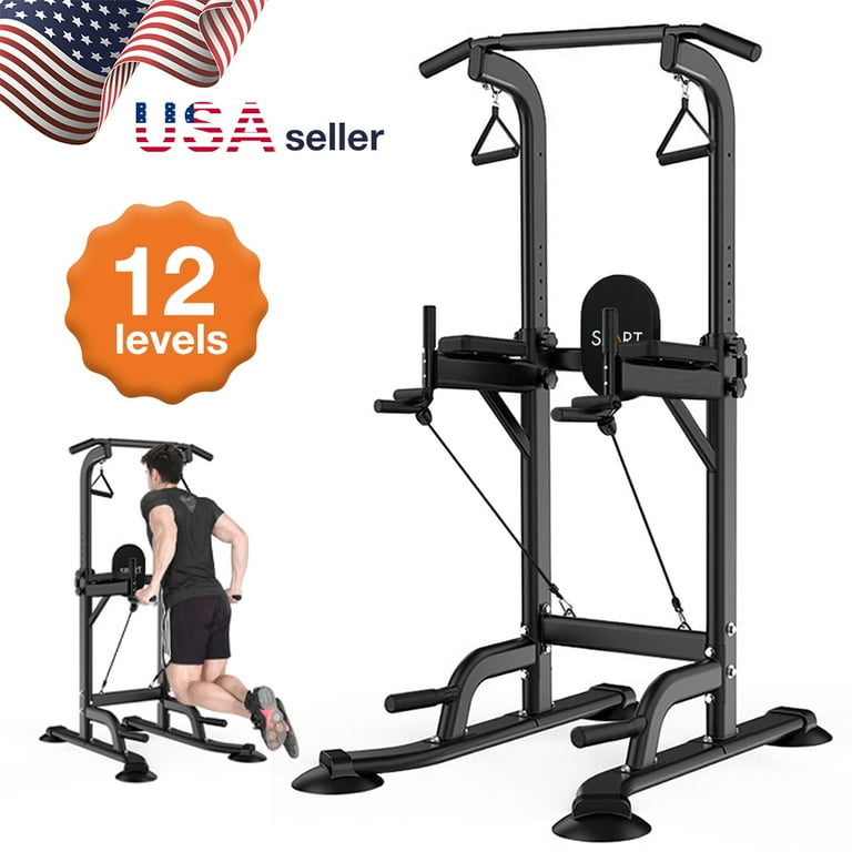 Costway Multi-function Power Tower Pull Up Bar Dip Stand Home Gym Full-body  Workout : Target