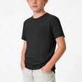 thumbnail image 2 of KyCheLot Boys Crew Neck T-Shirts Summer Solid Color Short Sleeve Clothes with Pocket Casual Comfy Beach T-Shirts, 2 of 7