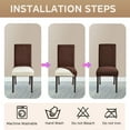 thumbnail image 3 of Chair Covers, Dining Room Chair Covers, Stretch Kitchen Chair Covers/Dining Room Chair Covers Set of 2, Removable Washable Dining Chair Slipcovers for Home, Hotel, Banquet, 3 of 7