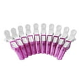 thumbnail image 1 of Pinzas para el pelo de cocodrilo 10 Uds. dientes anchos doble bisagra para peluquería profesional, 1 of 7