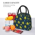 thumbnail image 6 of Haiem Avocado in Space Printed Lunch Bag Women, Lunch Box Lunch Bag for Women, Small Leakproof Cute Lunch Tote Large Capacity Reusable Insulated Cooler Lunch Container, 6 of 6