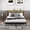 Black MDF Metal3, variant on LHSHID Full Size Metal Platform Bed Frame with Wooden Headboard and Footboard with USB LINER,LED Lights,No Box Spring Needed,Under Bed Storage,Easy Assemble