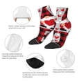 thumbnail image 5 of Fuzoiu Buffalo Plaid Love And Gnome Print Adult Socks, Crew Moisture-wicking Socks, Unisex Cushion Crew Socks,Casual Sports Ankle Socks, 5 of 7