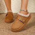 thumbnail image 4 of uublik Women Fuzzy Slippers Memory Foam House Slippers Indoor Outdoor Cozy Plush Closed Toe House Shoes, Brown, 4 of 7