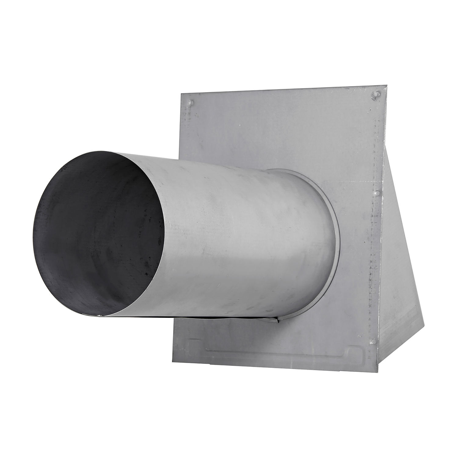 Lambro 6-In. 26-Gauge Paint-Grade Galvanized Fresh Air Intake Vent with Wire Mesh Screen and 11-In. Pipe, EC-3460GNDMS-11-PG