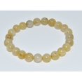 thumbnail image 2 of Natural Golden Rutilated Quartz 10mm Round Shape Smooth Cut Beads Stretchable Bracelet for Men & Women., 2 of 3