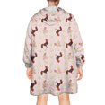 thumbnail image 2 of Wearable Oversized Blanket,Pink Chicken Pattern Wearable Blanket Hoodie for Adults,Cozy Hooded Blankets with Super Pockets,Super Warm Fuzzy Pullover for Women & Men, 2 of 6