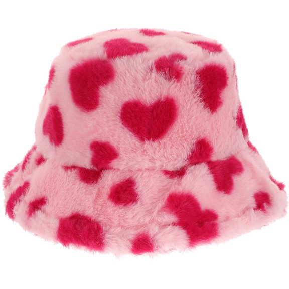 ELAYARD Rosy Winter Bucket Hat with Furry Embellishment Soft Breathable and Packable for Outdoor Use