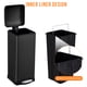 thumbnail image 1 of Garvee bote de basura de 30 L con pedal, tapa de cierre suave, acero inoxidable negro antihuellas y cubeta interior removible para cocina, baño u oficina, 1 of 7