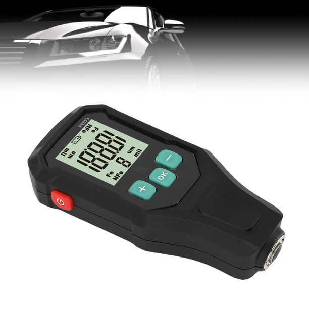 Medidor De Profundidad De Revestimiento De Automóvil, Medidor De Espesor De Pintura De Detección No Destructiva Con Aviso De Luz Sonora Para Automoción