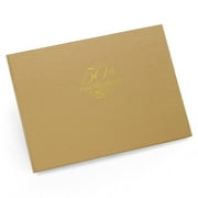 Gold 50th Anniverary Guest Book