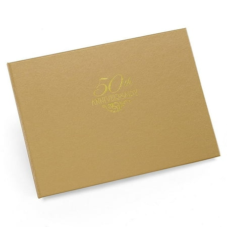 Gold 50th Anniverary Guest Book