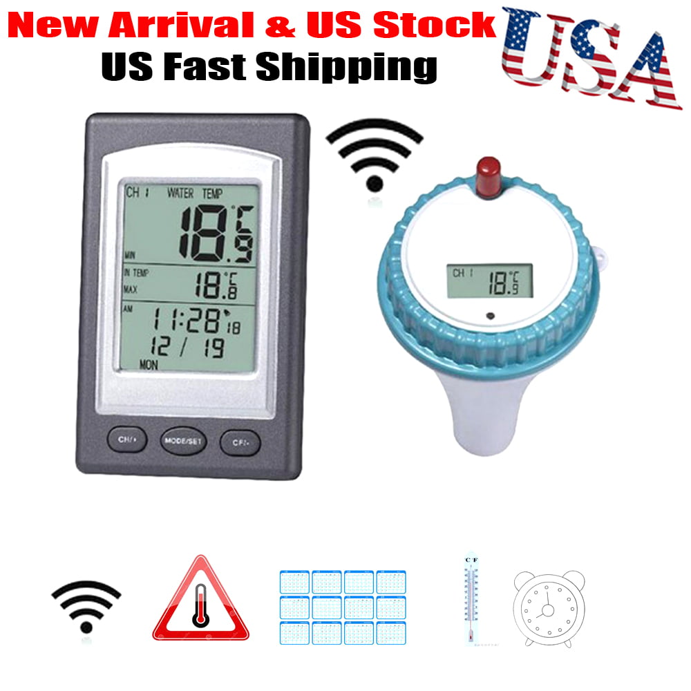 Wireless Floating Pool Thermometer Digital Remote Swimming Pool Spa Fish Ponds 