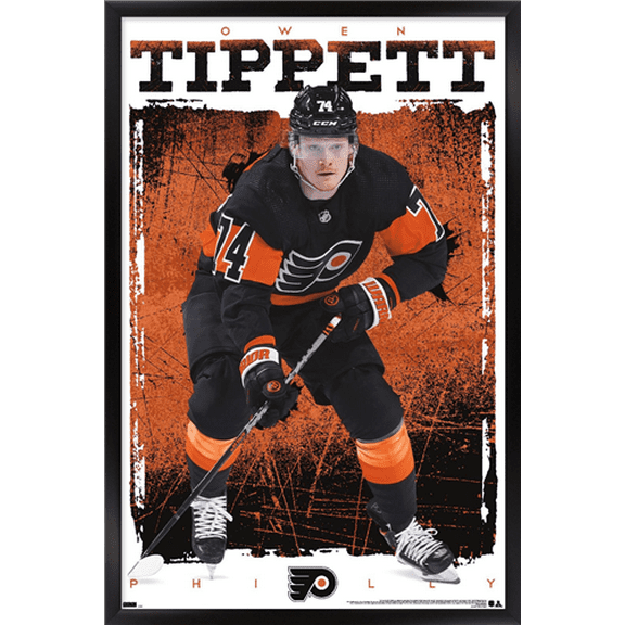 NHL Philadelphia Flyers - Owen Tippett 23 Wall Poster, 14.725" x 22.375" Framed