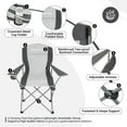thumbnail image 5 of KingCamp Lightweight Foldable Outdoor Camping Chair, 2 Pack, Black/Grey, 5 of 12