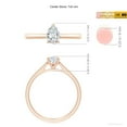 thumbnail image 5 of ANGARA Natural Pear Diamond Engagement Ring in 14K Rose Gold for Women (Size-7x5mm| Color-G| Clarity-VS2) | April Birthstone, Anniversary, Jewelry Gift for Women | Natural Diamond Ring, 5 of 9