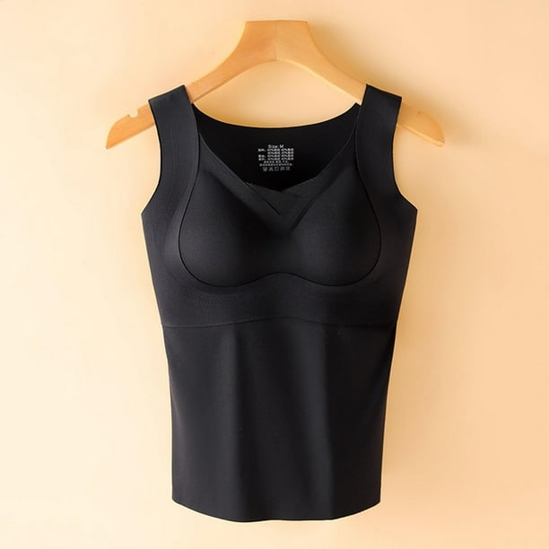Ropa interior térmica para mujer, de moda, lisa, con cuello redondo, cojín en el pecho, camiseta térmica cálida de poliéster para mujer, cintura baja.