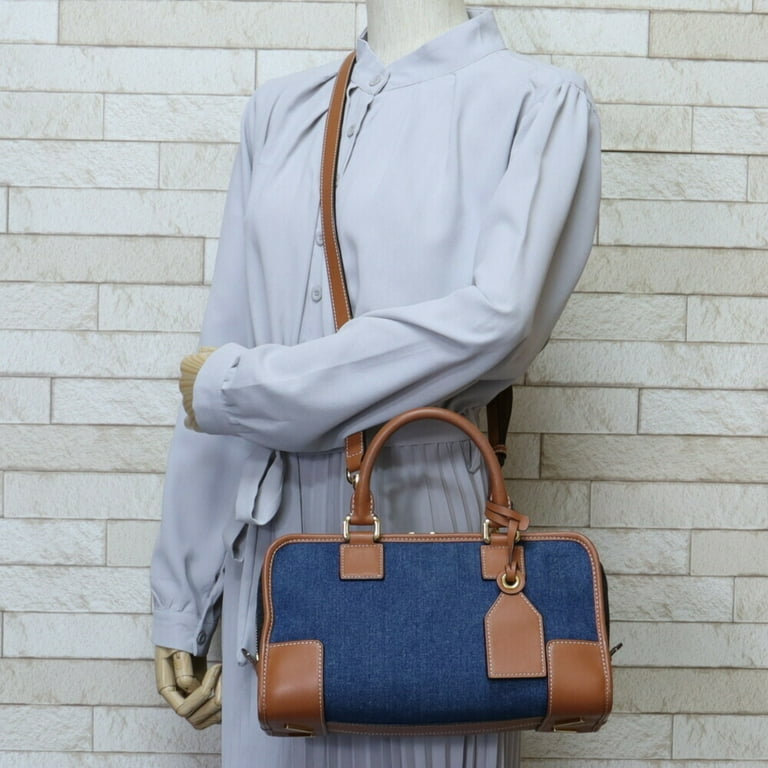 Pre-Owned Loewe LOEWE Amazona 28 shoulder bag blue ladies Pre-Owned Loewe LOEWE Amazona 28 shoulder bag blue ladies