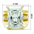 thumbnail image 2 of IP Gold(Ion Plating) Brass Ring with AAA Grade CZ in Clear for Women Style GL089, 2 of 2