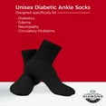 thumbnail image 4 of Diabetic Ankle Socks – Non-Binding Circulation Quarter Socks, Cushioned Cotton Blend for Men & Women (Black 12Pairs, Size 10-13, Fits Women’s Shoe 7-12), 4 of 8