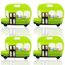 SENIURIS 20Pcs Back to School Snack Bags Plastic Candy Bags with Handle, Stand-up Bottom Resealable Packaging Birthday Party Bags. (Green)