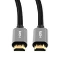 thumbnail image 6 of Insten - 6 Feet HDMI Male to Male Cable, 2.1 Version, 8K 60Hz, 48Gbps, Gold Connectors, Nylon Braided, Black, 6 of 8