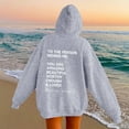 thumbnail image 2 of Vedolay Womens Hoodies Zip Up Women's Zip Up Hoodies Oversized Sweatshirt Clothing Cute Fall Casual Drawstring Jacket with Pockets,Gray XL, 2 of 4