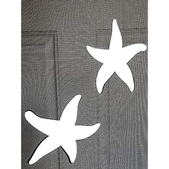 DCentral Starfish Flexible Screen Magnets: Double-Sided. Safety White-Easier to See Day & Night. Helps to Stop Walking into Screens, Covers Small tears. Size 5.7" x 5.5 ". for Non-Retractable Screens
