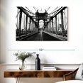 thumbnail image 3 of Elephant Stock Bw Roebling Bridge Wall Art - Horizontal Canvas Wall Art - Living Room Wall Decor - Architecture Canvas - Black And White Decor - 39" x 26", 3 of 8