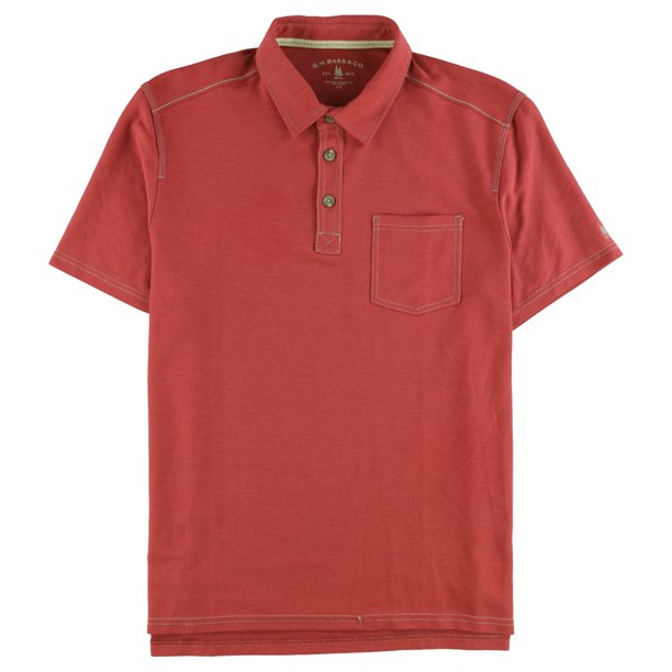GH Bass & Co. Polo de rugby para hombre Terrain Super Cool, rojo, grande G.H. Bass & Co. polo, rugbi