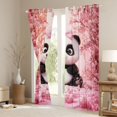 thumbnail image 3 of Erosebridal Kids Cartoon Panda Black Out Curtains, Pink Cherry Blossoms Curtains Pack of 2 (42x63 Each), 3 of 6