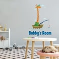 thumbnail image 2 of Name Sticker Wall Decal - Great for Personalizing Gifts- Vinyl wall Art Decal- Cute Animals Themed-Easy to apply and Cost Effective alternative to painting-Size : 28" x 40"., 2 of 4