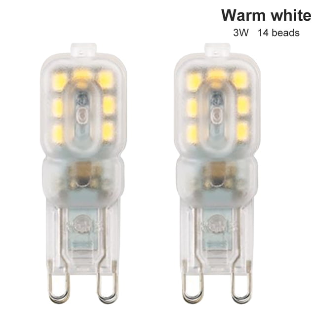 Mini LED luz de maíz luces de noche regulables para lámparas de mesa iluminación de gabinete 14 cuentas 3W 2 Piezas seitruly HA002026-03