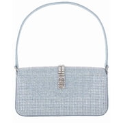 Self-Portrait Denim Shoulder Bag, Blue