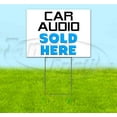 thumbnail image 1 of Car Audio Sold Here (18" x 24") Yard Sign, Includes Metal Step Stake, 1 of 6