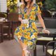 thumbnail image 3 of Disketp Vintage White Yellow Sunflower para Vestido de Manga Corta para Mujeres, Vestidos de Verano para Mujeres, Casual y Holgado para la Playa, 3 of 6