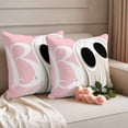 thumbnail image 2 of Halloween Outdoor Waterproof Pillow Covers, Cartoon Funny Error Ghost Pink Decorative Square Throw Pillowcase Sofa Cushion Sham for Patio/Couch/Chair, 16"x16" 2 Pack, 2 of 8