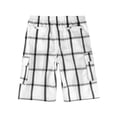 thumbnail image 6 of Ma Croix Men's Checkered Loose Fit Plaid Cargo Shorts, 6 of 7