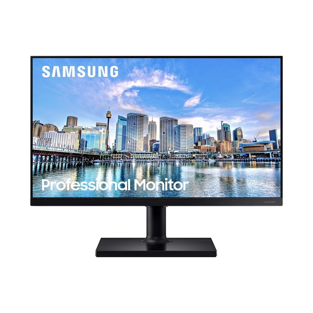 SAMSUNG FT45 Series 24-Inch FHD 1080p Computer Monitor, 75Hz, IPS Panel, HDMI, DisplayPort, USB Hub, Built-in Speakers, Height Adjustable Stand, 3 Yr WRNTY (LF24T450FZNXGO),Black